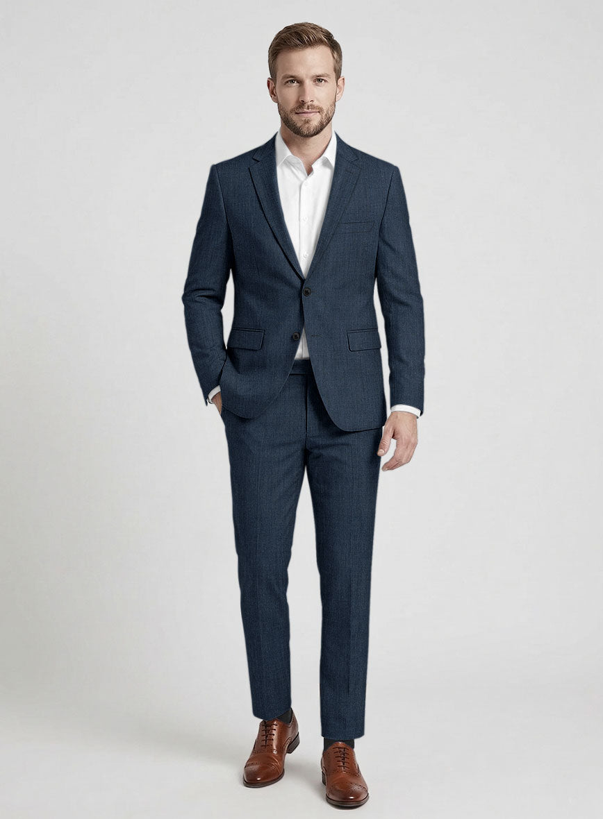Reda Bond Blue Wool Suit - StudioSuits