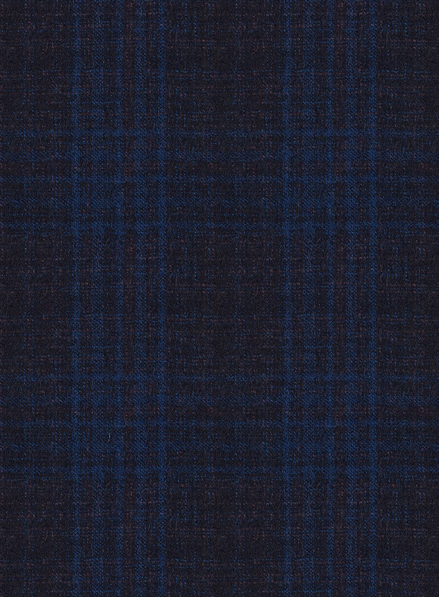 Reda Carli Blue Checks Wool Jacket - StudioSuits