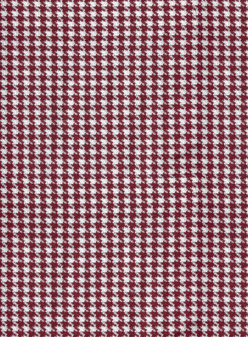 Reda Carmine Red Houndstooth Wool Pants - StudioSuits