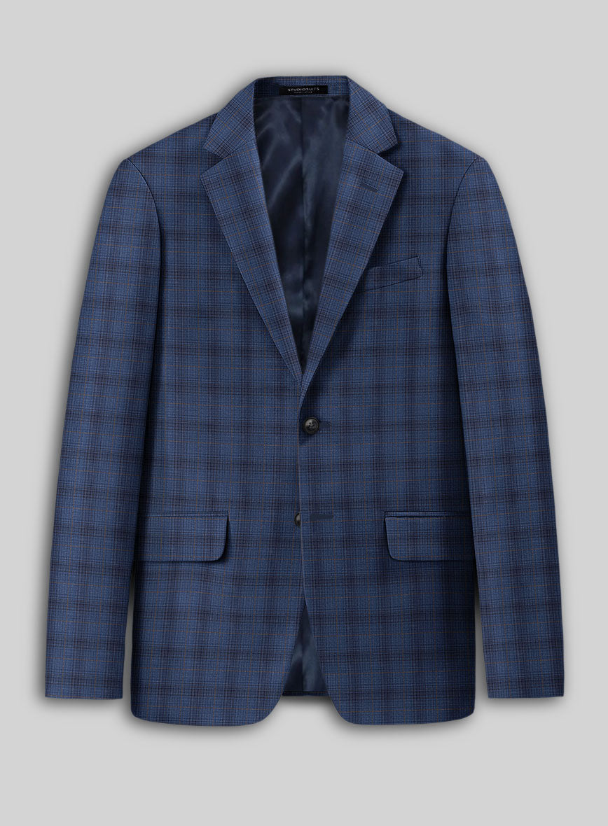 Reda Casal Blue Checks Wool Suit - StudioSuits
