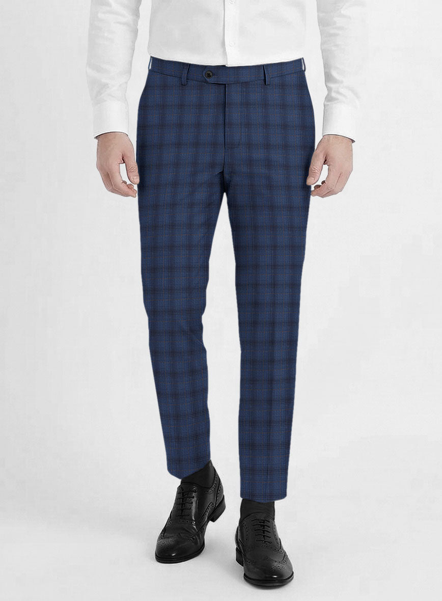 Reda Casal Blue Checks Wool Suit - StudioSuits