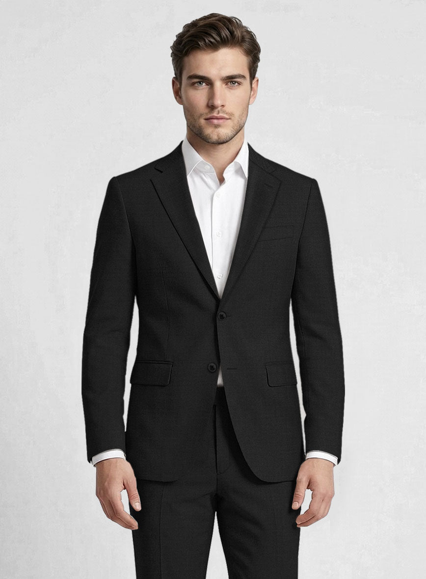 Reda Cashmere Black Wool Jacket - StudioSuits