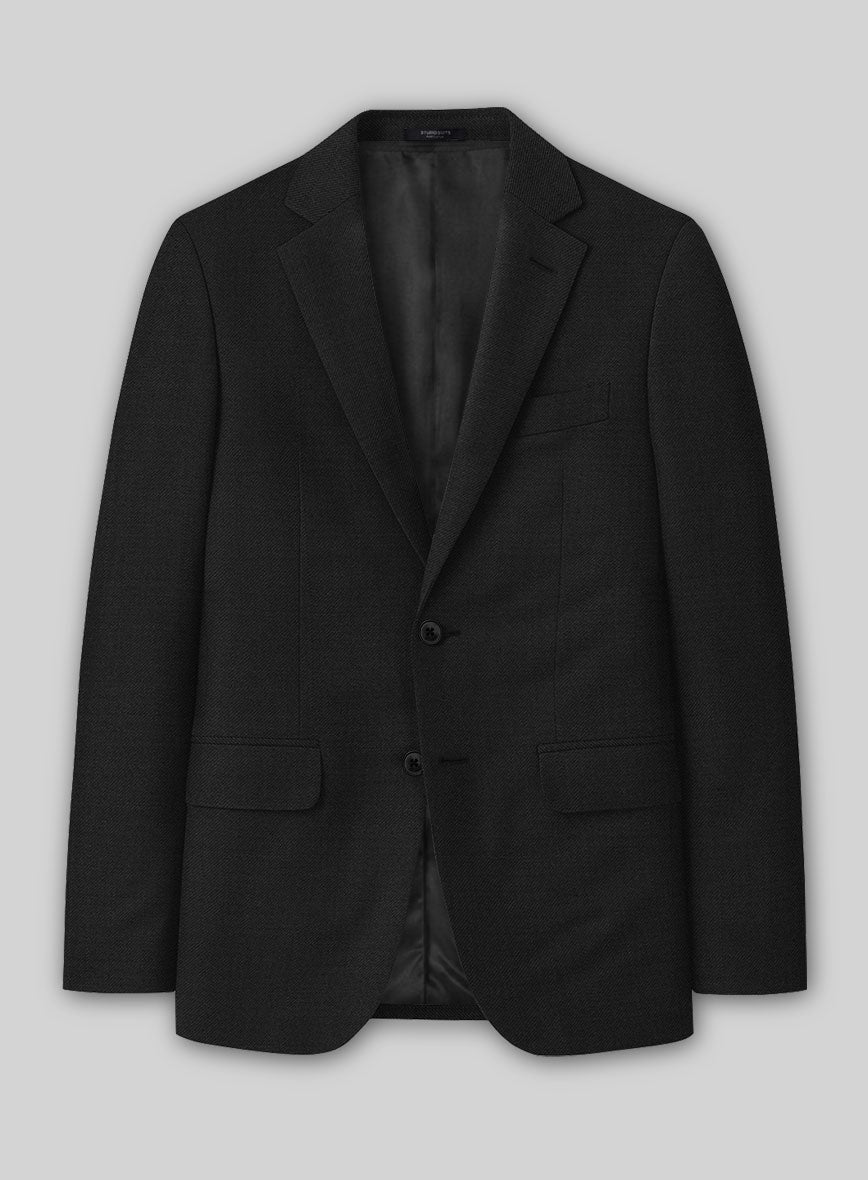 Reda Cashmere Black Wool Jacket - StudioSuits