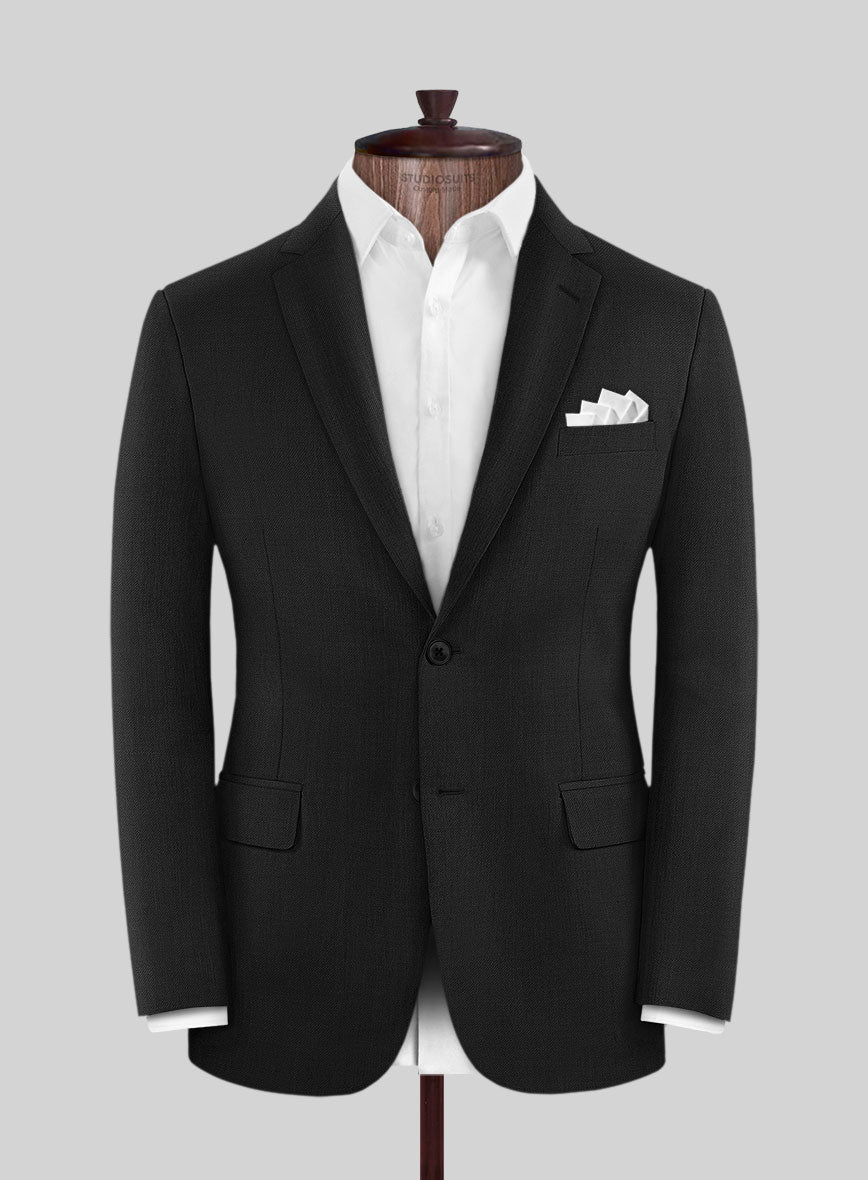 Reda Cashmere Black Wool Jacket - StudioSuits