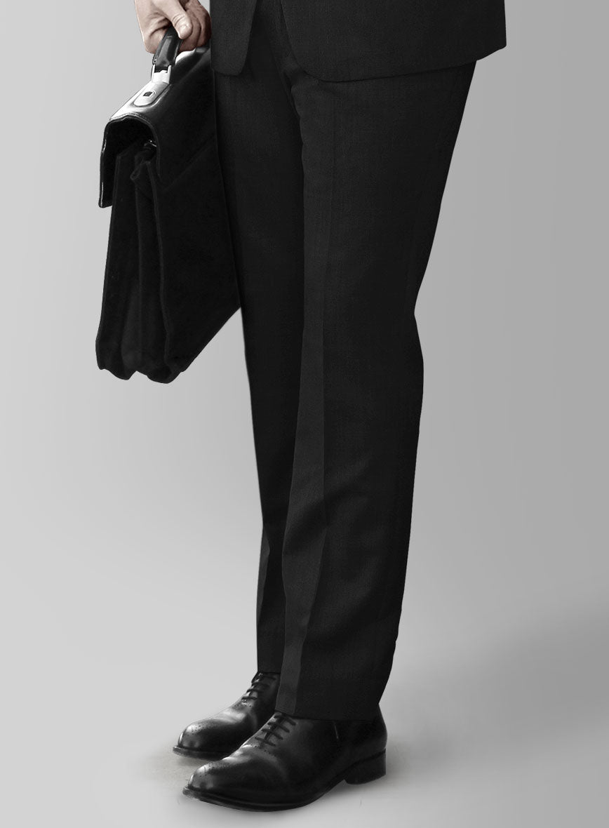 Reda Cashmere Black Wool Pants - StudioSuits