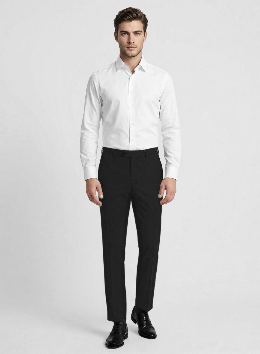 Reda Cashmere Black Wool Pants - StudioSuits