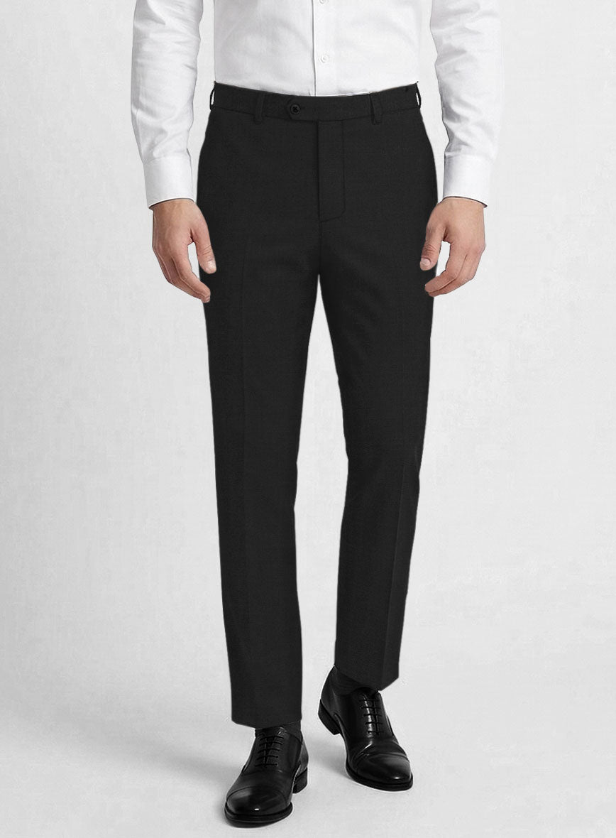 Reda Cashmere Black Wool Pants - StudioSuits