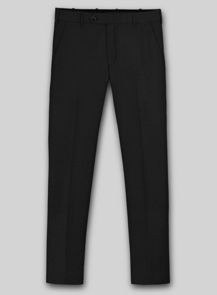Reda Cashmere Black Wool Pants - StudioSuits