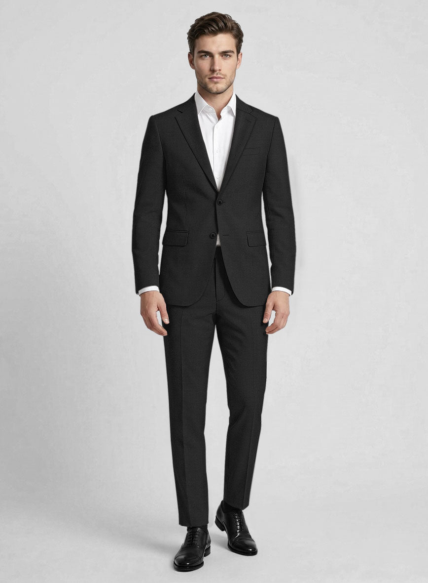 Reda Cashmere Black Wool Suit - StudioSuits