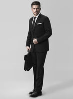 Reda Cashmere Black Wool Suit - StudioSuits