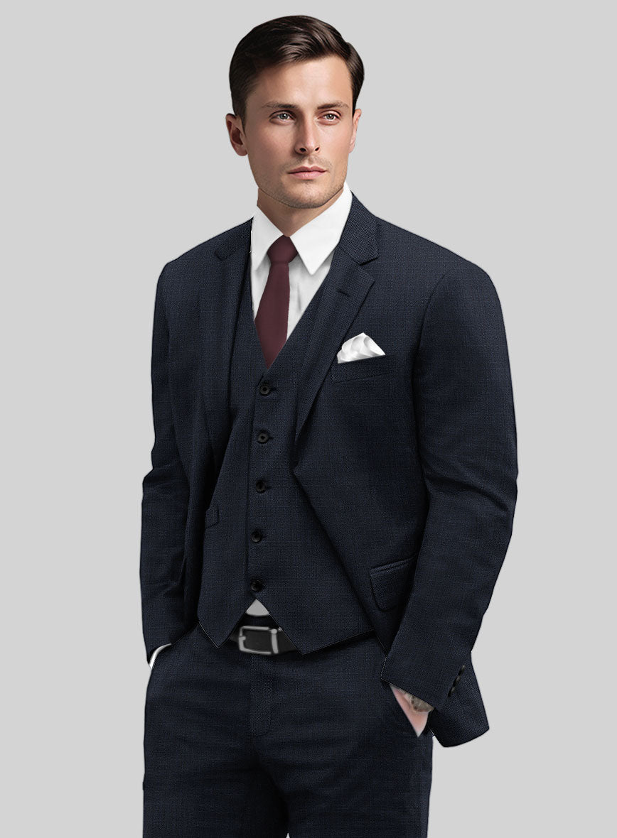 Reda Cashmere Blue Checks Wool Jacket - StudioSuits