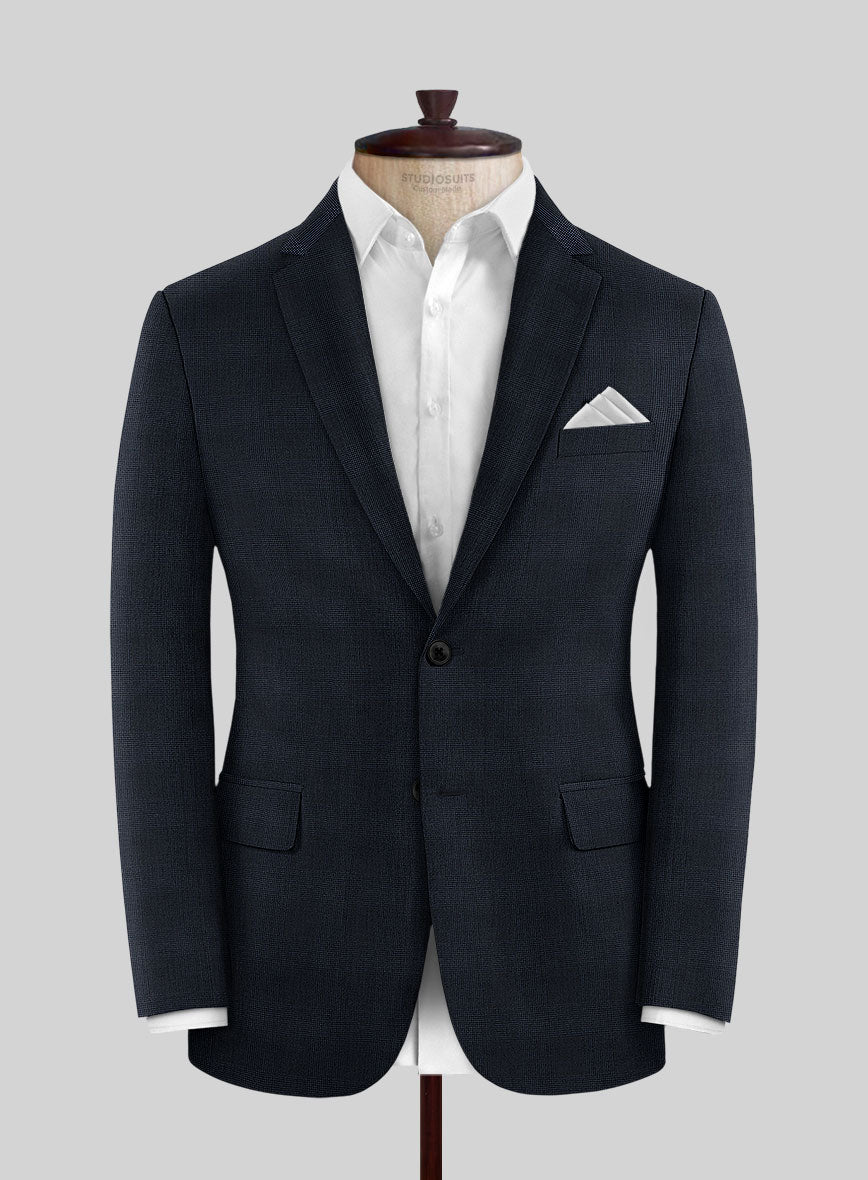 Reda Cashmere Blue Prince Of Wales Wool Jacket - StudioSuits