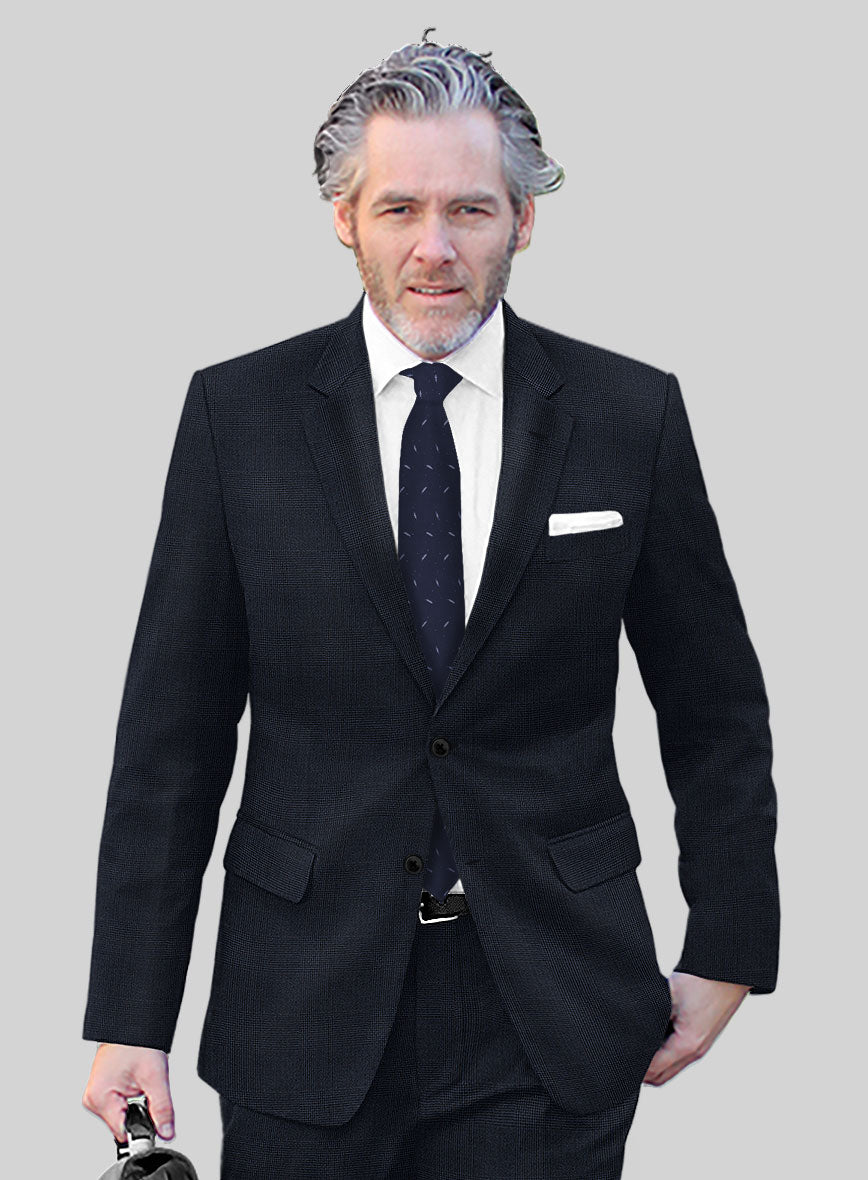 Reda Cashmere Blue Prince Of Wales Wool Jacket - StudioSuits