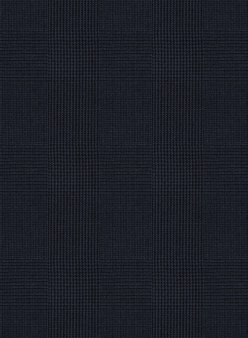 Reda Cashmere Blue Prince Of Wales Wool Pants - StudioSuits
