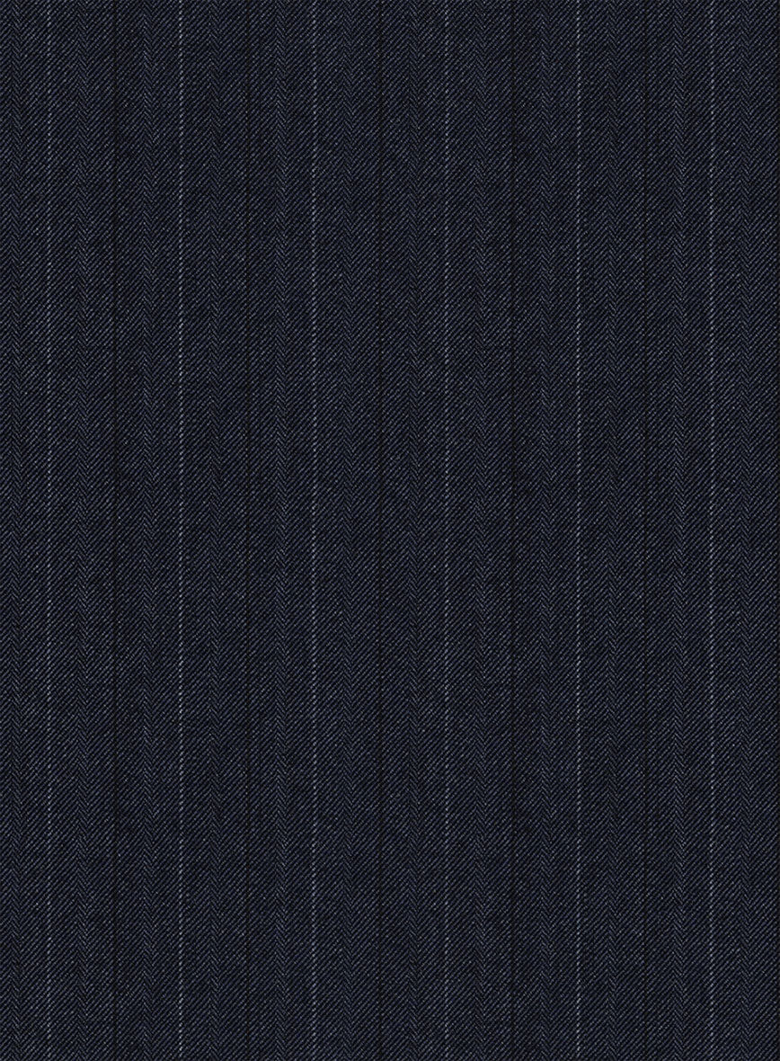 Reda Cashmere Blue Stripe Wool Jacket - StudioSuits