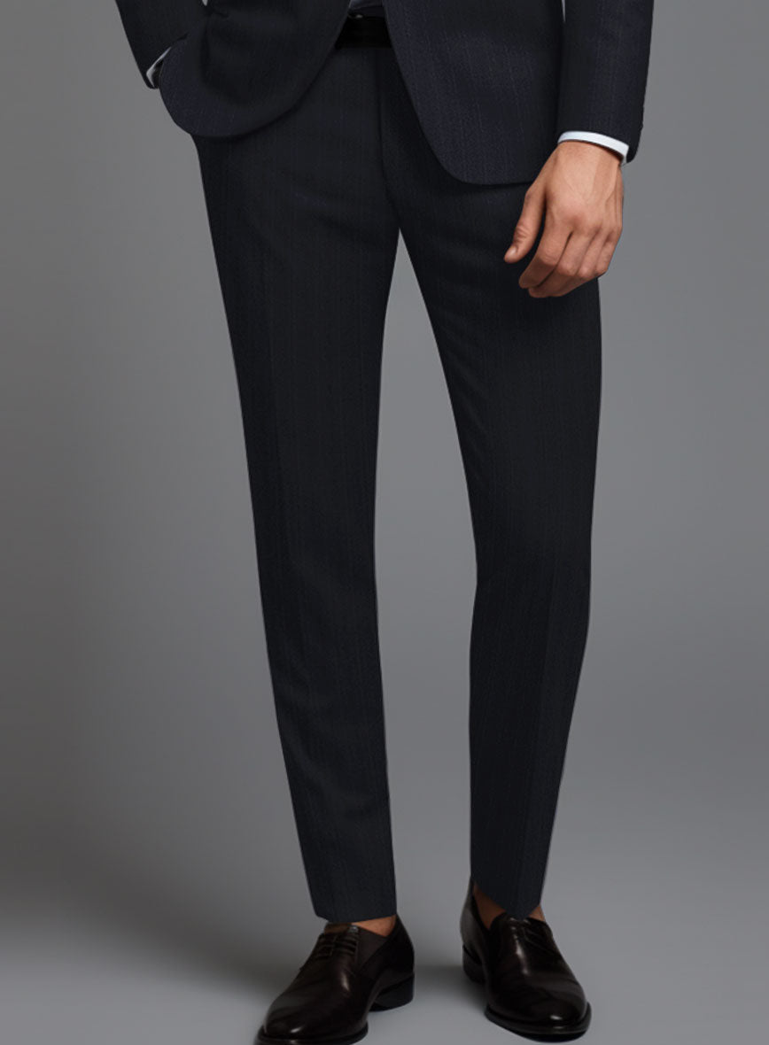Reda Cashmere Blue Stripe Wool Suit - StudioSuits