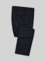 Reda Cashmere Blue Windowpane Wool Pants - StudioSuits