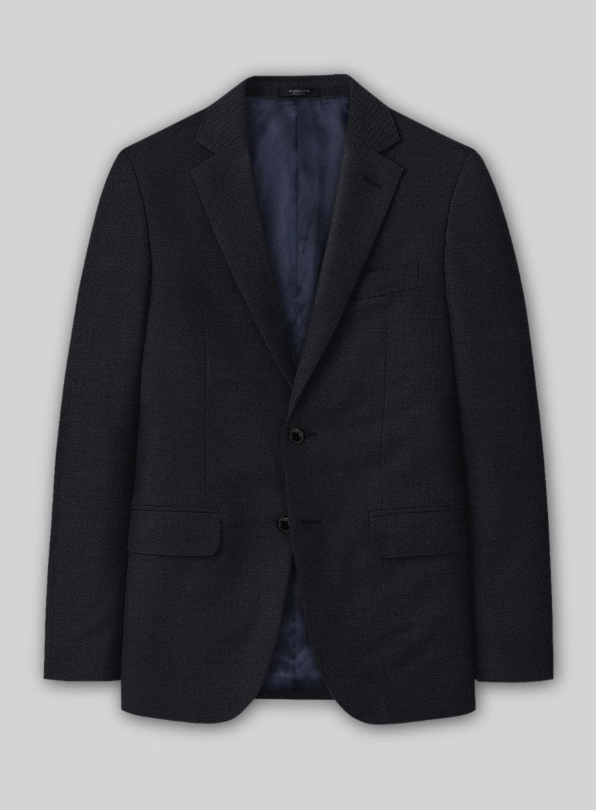 Reda Cashmere Blue Wool Jacket - StudioSuits
