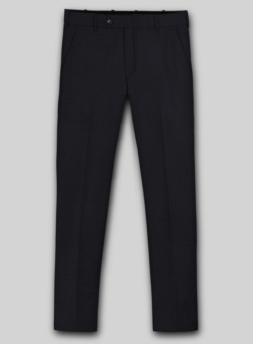 Reda Cashmere Blue Wool Pants - StudioSuits