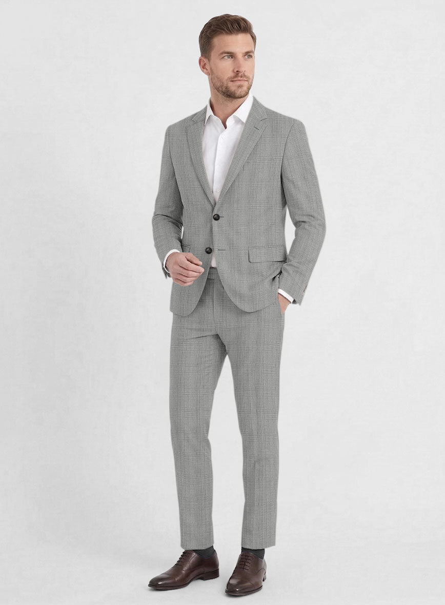 Reda Cashmere BW Prince Of Wales Wool Suit - StudioSuits