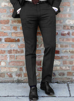 Reda Cashmere Dark Gray Stripe Wool Pants - StudioSuits