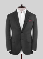 Reda Cashmere Gray Stripe Wool Jacket - StudioSuits