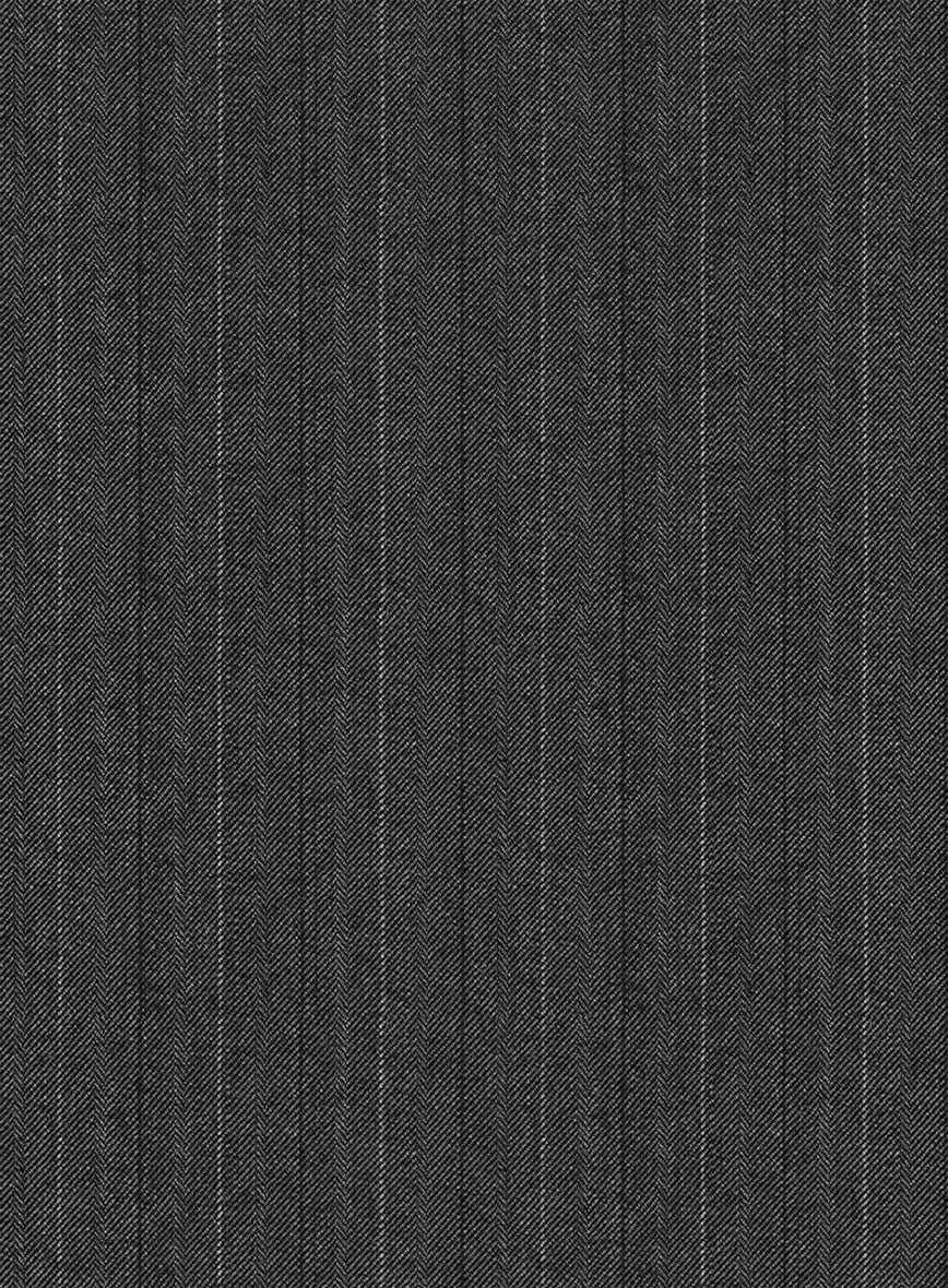 Reda Cashmere Gray Stripe Wool Jacket - StudioSuits