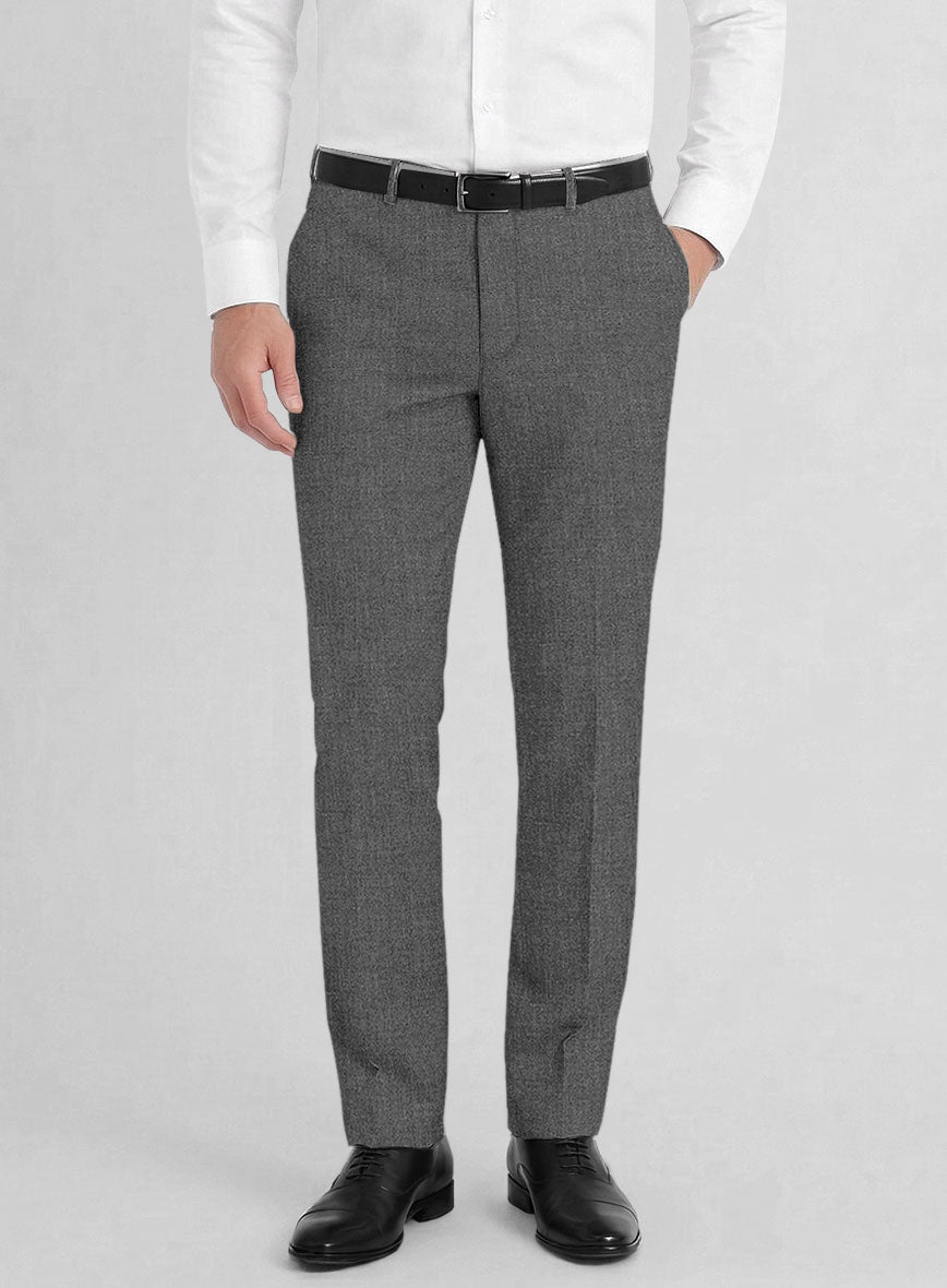 Reda Cashmere Mid Gray Wool Pants - StudioSuits