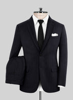 Reda Cashmere Navy Blue Stripe Wool Suit - StudioSuits