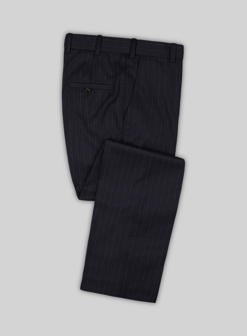 Reda Cashmere Navy Blue Stripe Wool Suit - StudioSuits