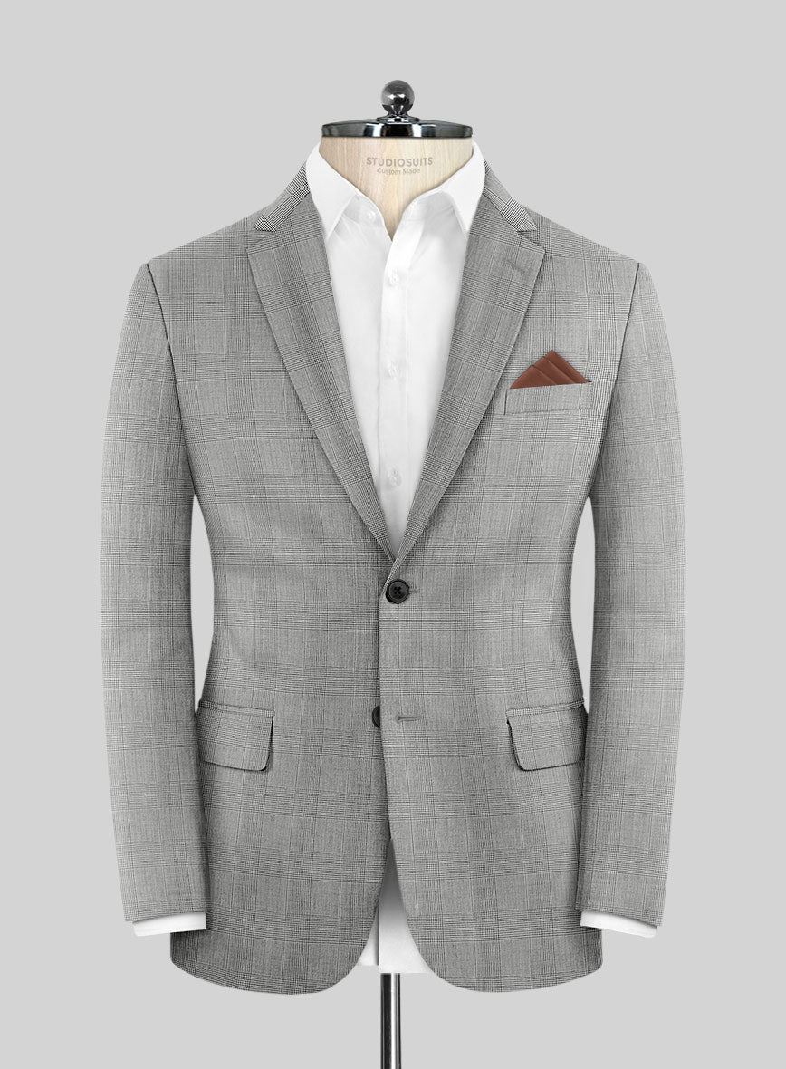 Reda Cashmere BW Prince Of Wales Wool Jacket - StudioSuits