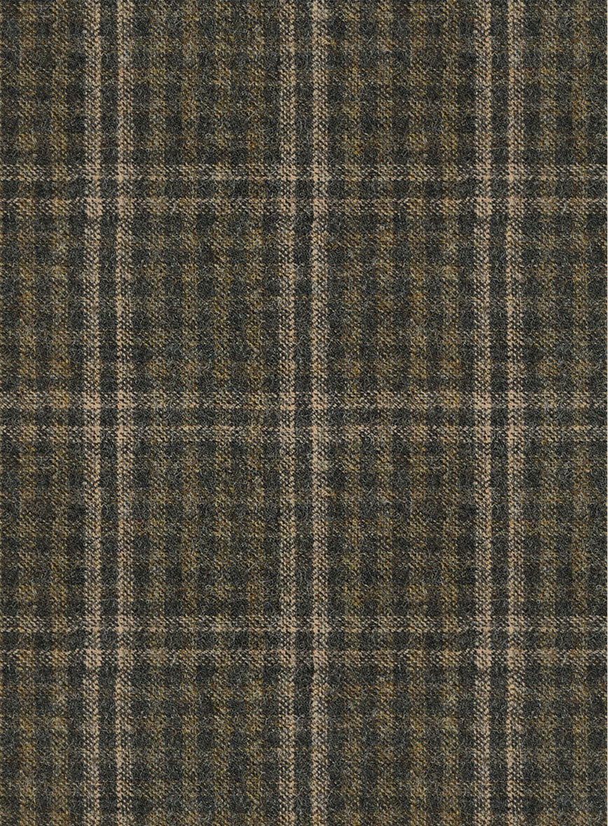 Reda Cebri Green Checks Wool Jacket - StudioSuits