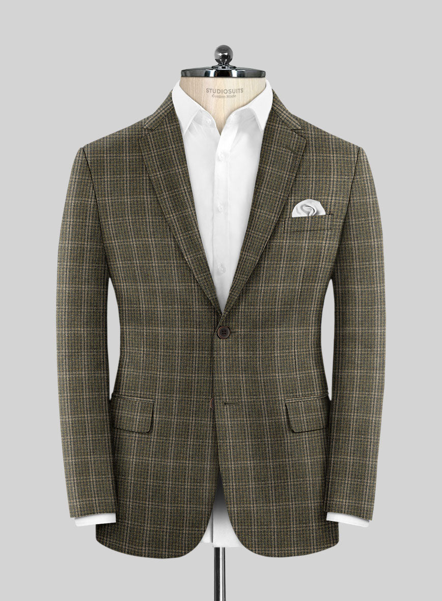Reda Cebri Green Checks Wool Suit - StudioSuits