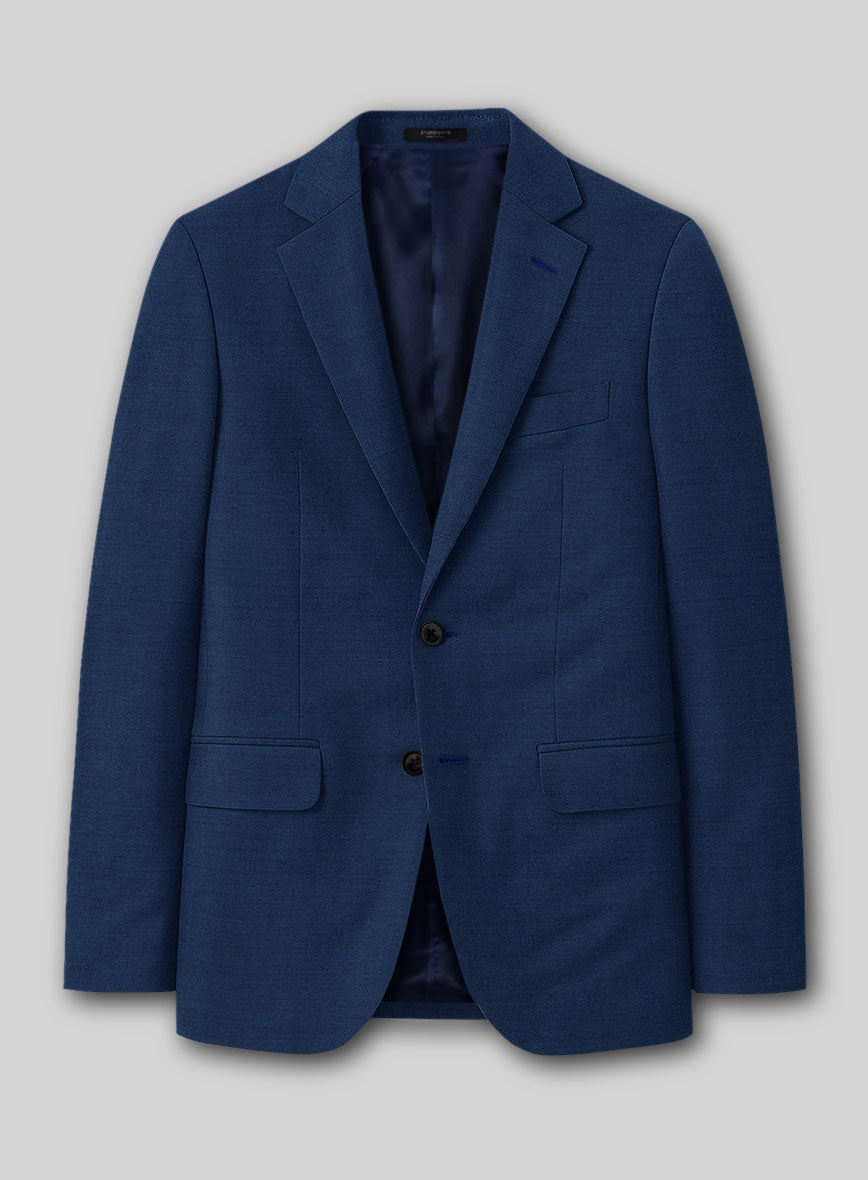 Reda Cobalt Blue Wool Jacket - StudioSuits
