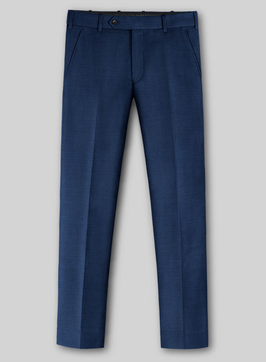 Reda Cobalt Blue Wool Pants - StudioSuits