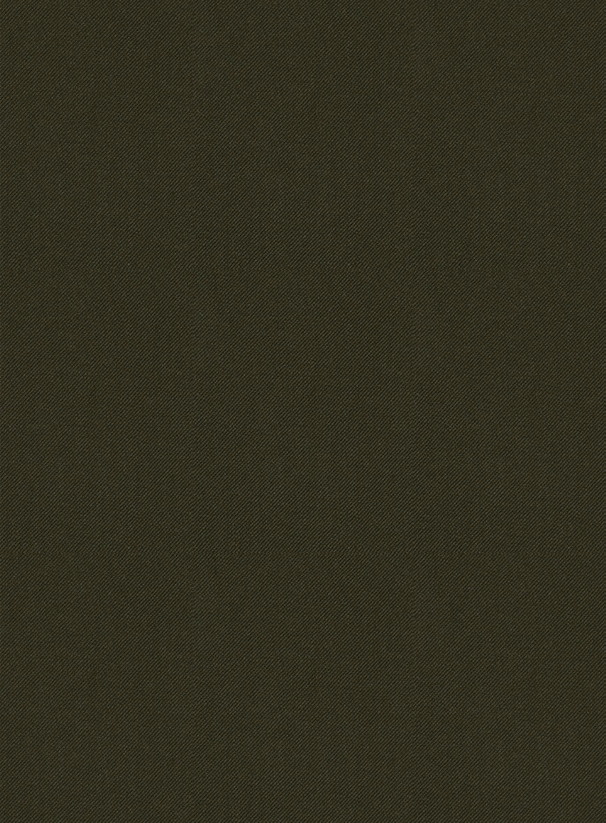 Reda Dark Green Wool Pants - StudioSuits