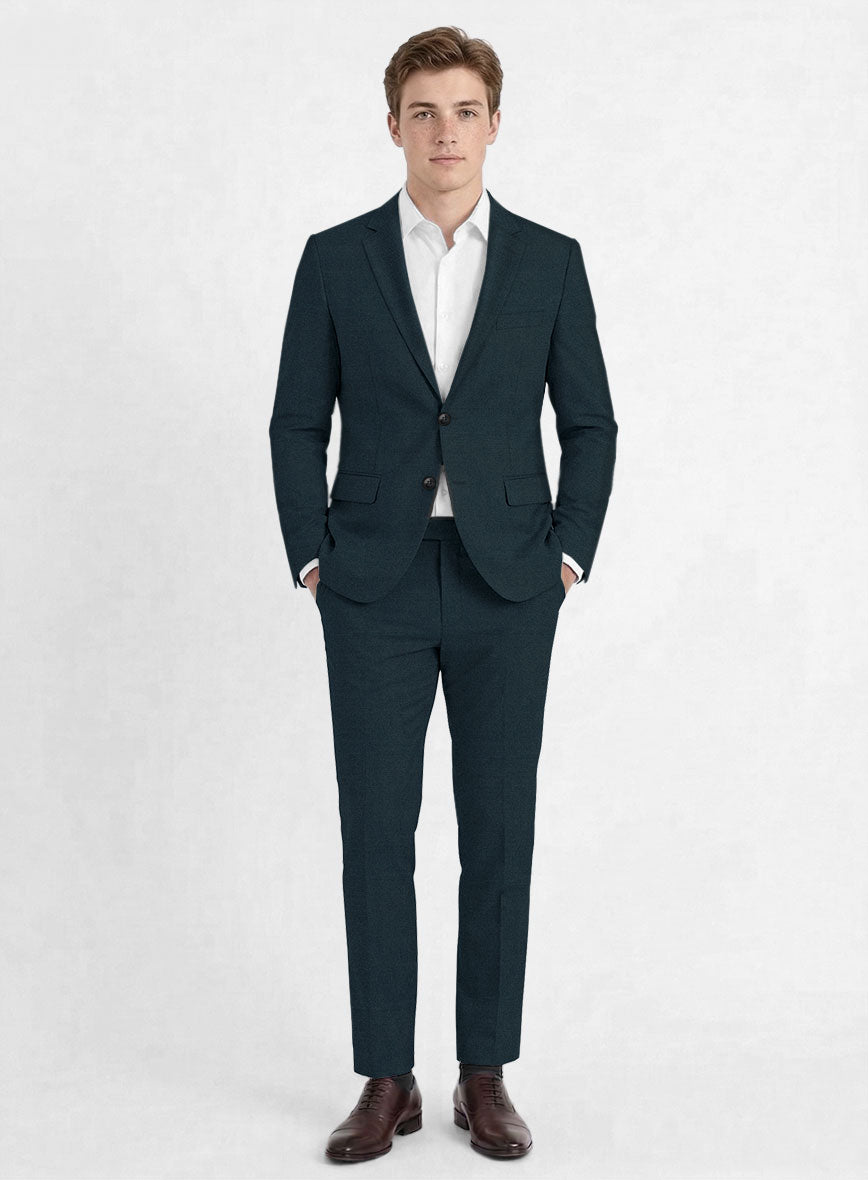 Reda Dark Teal Blue Wool Suit - StudioSuits