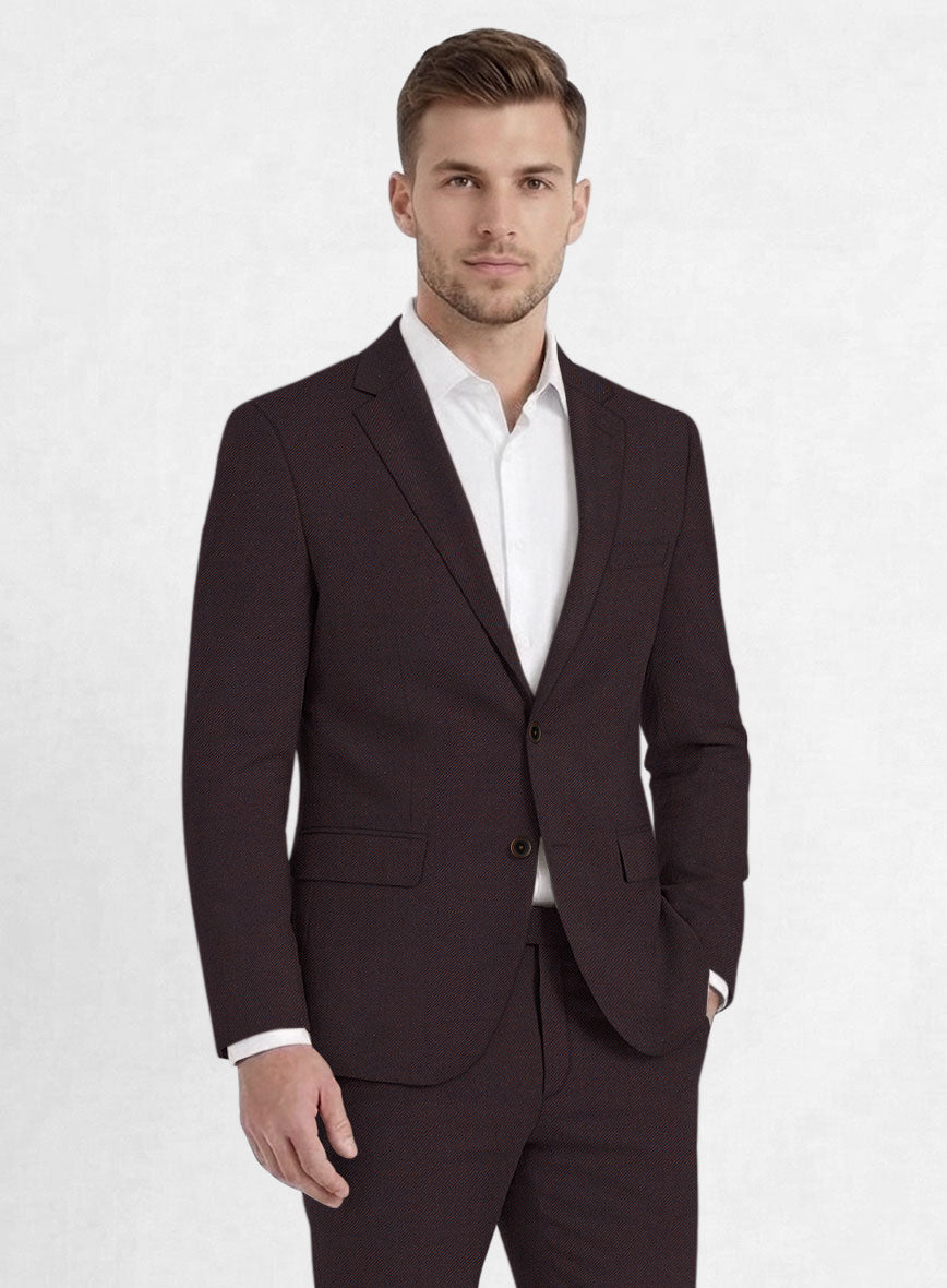 Reda Dark Wine Wool Jacket - StudioSuits