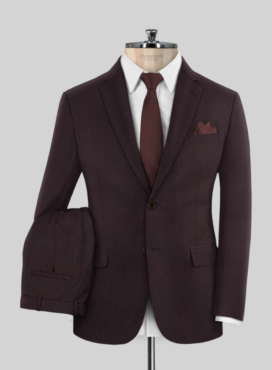 Reda Dark Wine Wool Suit - StudioSuits