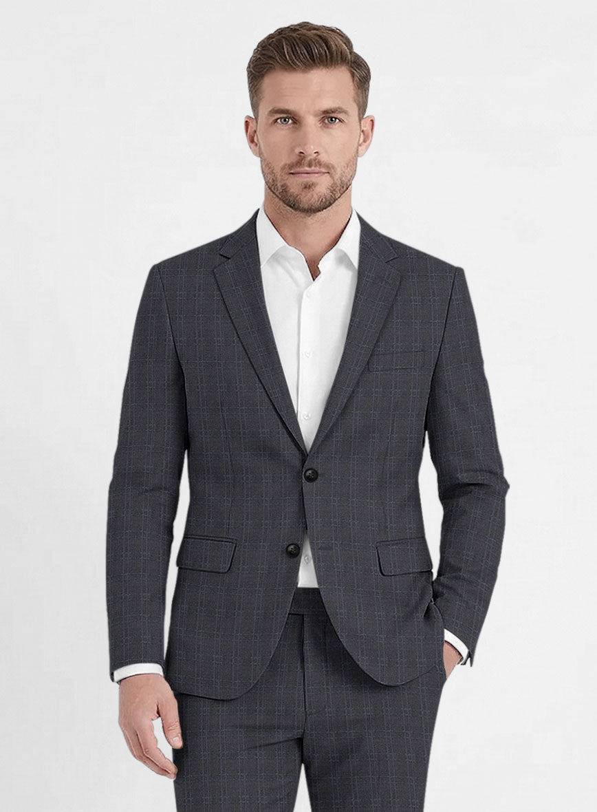 Reda Derta Gray Wool Jacket - StudioSuits