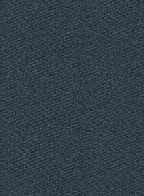 Reda Ebony Blue Wool Pants - StudioSuits