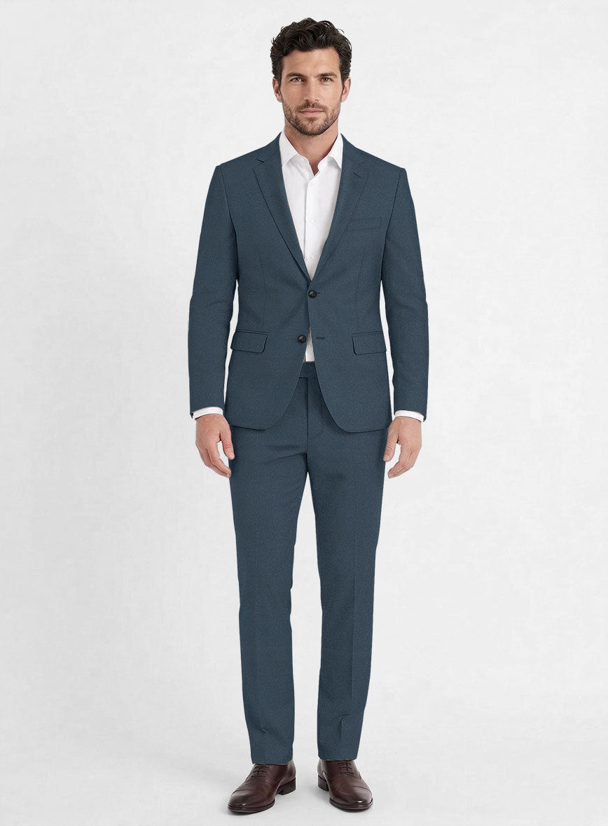 Reda Ebony Blue Wool Suit - StudioSuits
