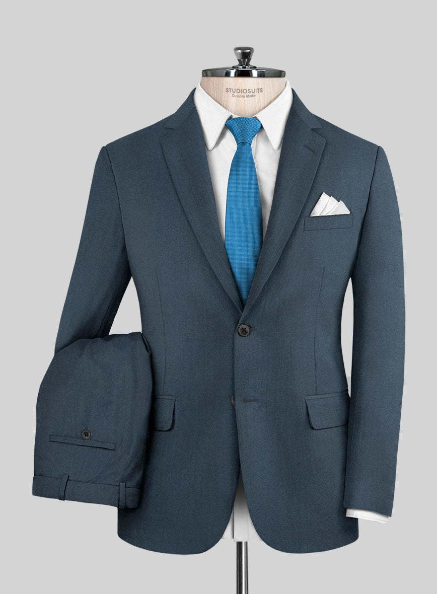 Reda Ebony Blue Wool Suit - StudioSuits