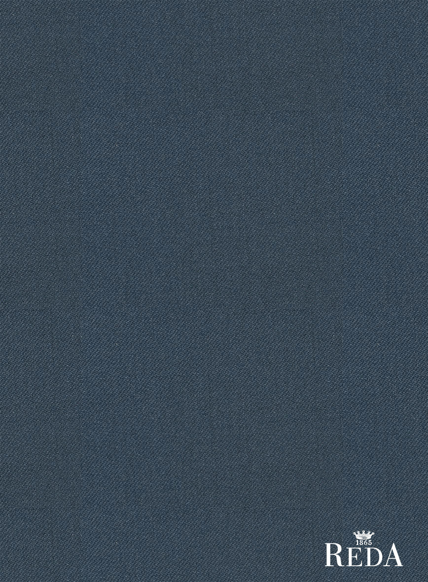 Reda Ebony Blue Wool Pants - StudioSuits