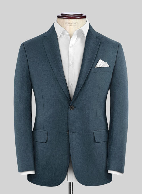Reda Ebony Blue Wool Suit - StudioSuits
