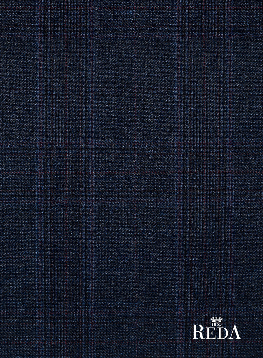 Reda Elian Blue Checks Wool Jacket - StudioSuits