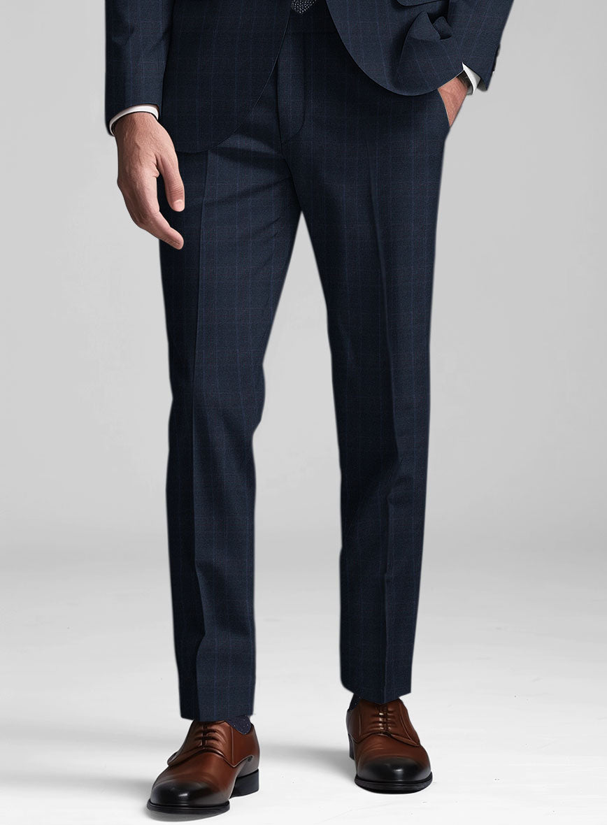 Reda Elian Blue Checks Wool Suit - StudioSuits