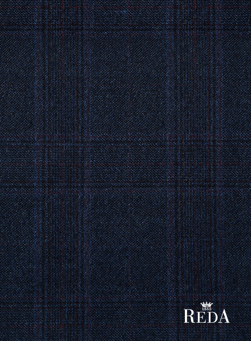 Reda Elian Blue Checks Wool Jacket - StudioSuits