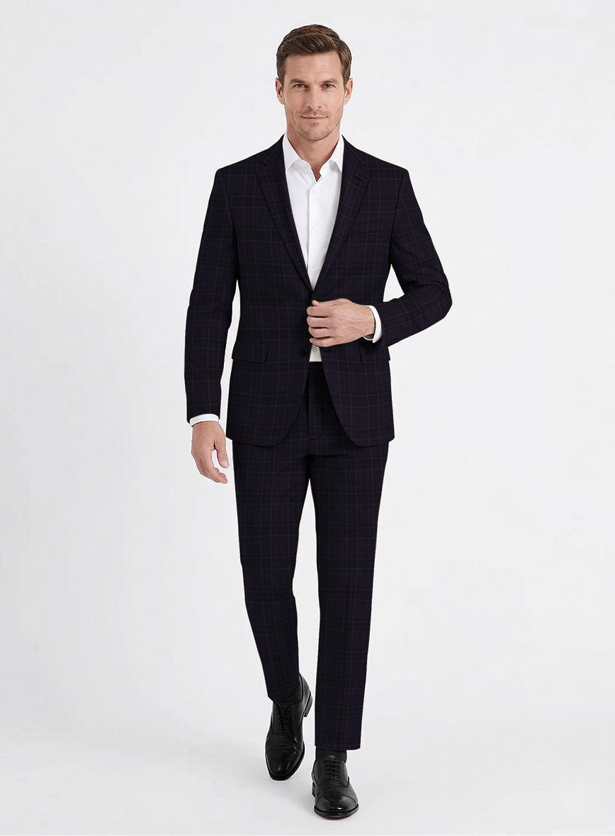Reda Eralto Purple Checks Wool Suit - StudioSuits