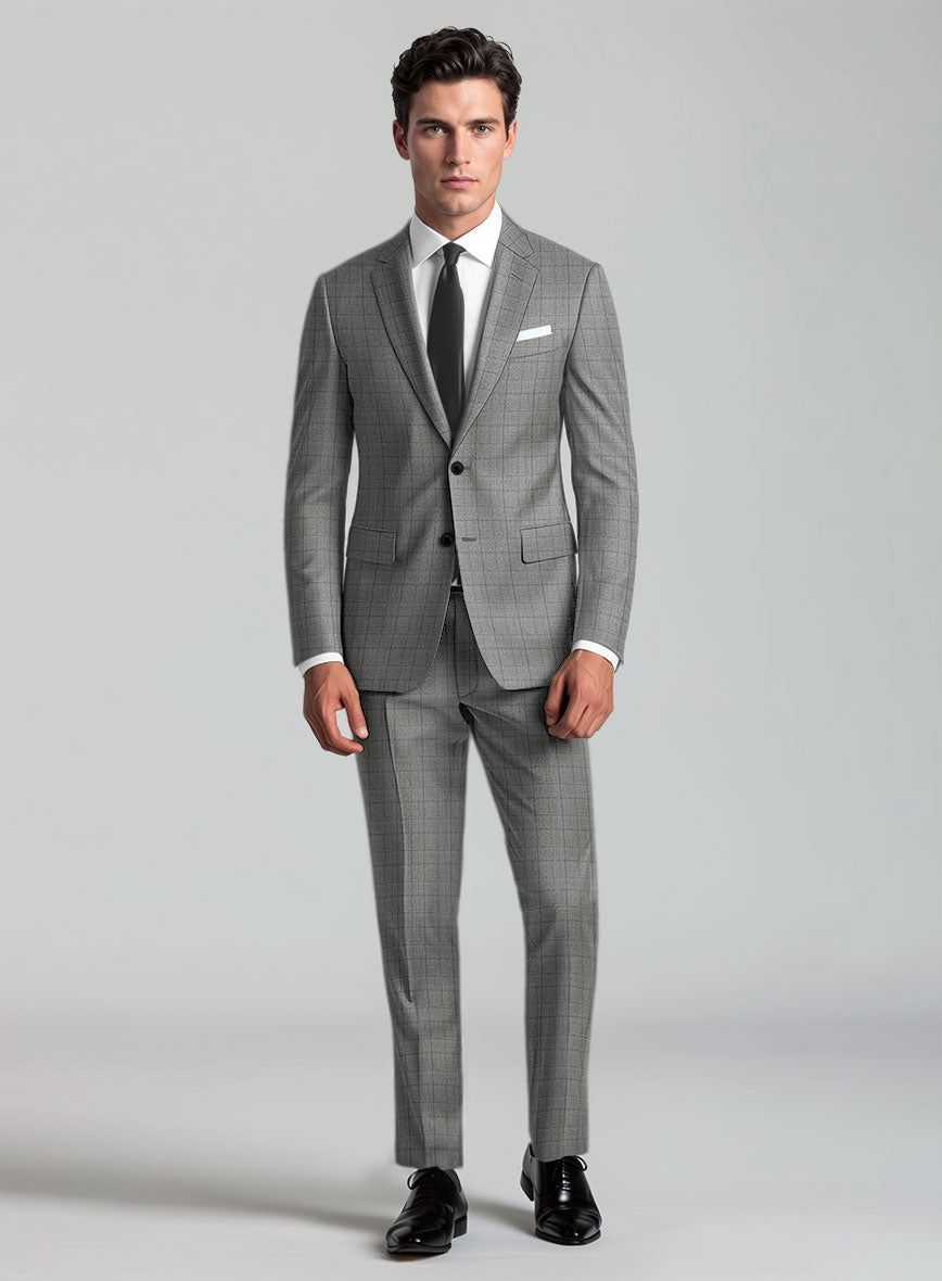 Reda Erlon Gray Checks Wool Suit – StudioSuits
